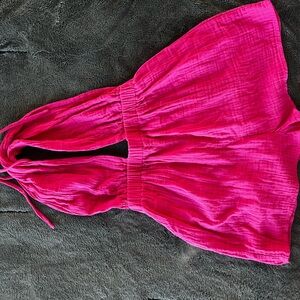 Vibrant Pink Halter romper